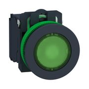 Botao Ilum Red Fac Vd 30Mm 24Vca/Vcc Led 1Na+1Nf Imp XB5FW33B5 Schneider