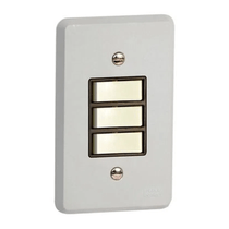 Interruptor Embutir 3 Simp Mf 250V 10A Com Placa 4X2" Cinza Silent 3100 Pial Legrand