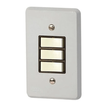 Interruptor Embutir 3 Simp Mf 250V 10A Com Placa 4X2" Cinza Silent 3100 Pial Legrand