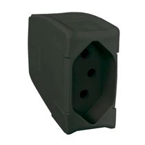 Plugue Fêmea Energia Predial Femea Desmontável Preto 2 Polos + Terra 250 V 10 A Pial 615856 Pial