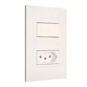 Tomada Predial Branca 2 Polos+Terra 10A 250V Com Placa 4X2" Branca Vertical Pial Legrand Plus 615073 Pial Legrand