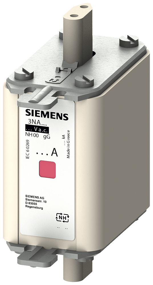 Fusivel Nh 00 Ret 500Vca/250Vcc 100A Branco 3NA78307 | Dimensional