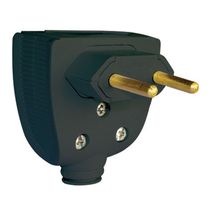 Plugue Macho Energia Predial Macho Corpo Triangular Preto 2 Polos + Terra 250 V 20 A Saida Lateral Versátil 615853 PIAL