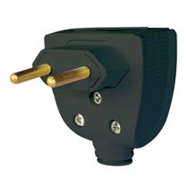 Plugue Macho Energia Predial Macho Corpo Triangular Preto 2 Polos + Terra 250 V 20 A Saida Lateral Versátil 615853 PIAL