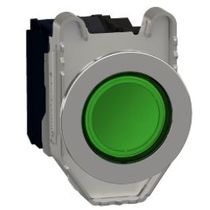 Botao Ilum Red Fac Vd 30Mm 120V 1Na+1Nf Ret Mola XB4FW33G5 Schneider