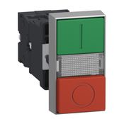 Botao Ilum Dup Vd/Vm 22Mm 220V Led 1Na+1Nf Com Grav I/0 XA2EW7L3741M5 Schneider