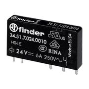 Rele Industrial Circuito Impresso 24Vcc 6a 1 Reversível  345170240010 Finder