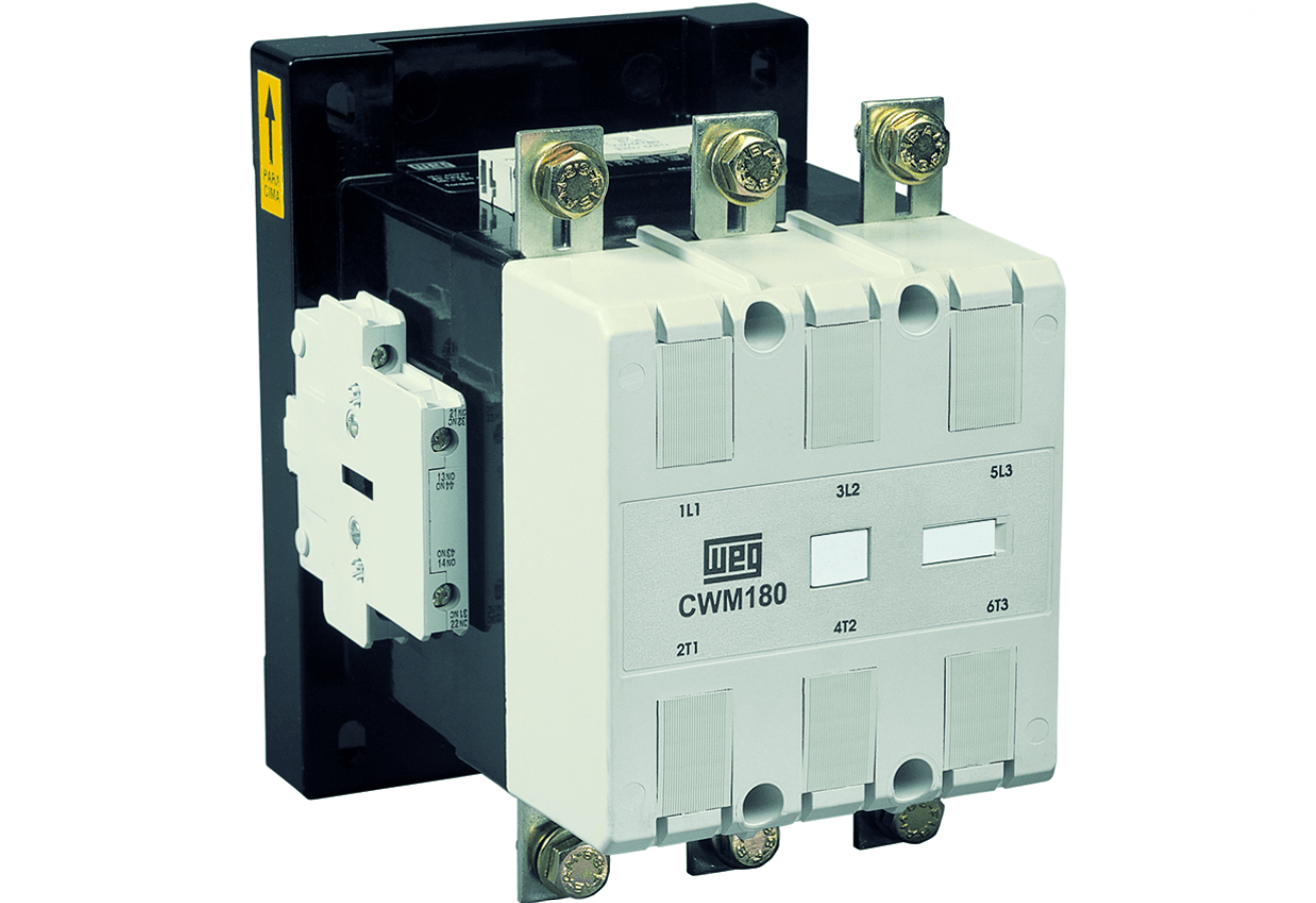 Contator Potência Tripolar 180A 110VCA 2NA+2NF Cwm Cwm1802230D13 Weg ...