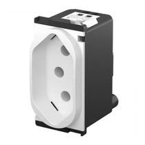 Módulo Tomada Predial 1 Módulo Branca 2 Polos + Terra 10 A 250 V Nereya 663060 Pial Legrand