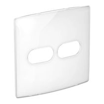 Placa 1+1 Posto Horizontal 4 X 4" Sugar Gloss Nereya 663413 PIAL