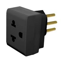 Plugue Macho Energia Predial Macho/Fêmea Quadrado Preto 2 Polos + Terra 250 V 10 A 690661 PIAL