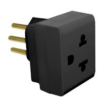 Plugue Macho Energia Predial Macho/Fêmea Quadrado Preto 2 Polos + Terra 250 V 10 A 690661 PIAL