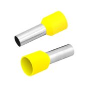 Terminal Elétrico Tubular Simples (Ilhos) Pré-Isolado 25mm2 Amarelo H25/30D Conexel