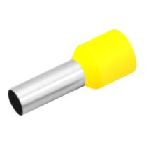 Terminal Elétrico Tubular Simples (Ilhos) Pré-Isolado 1mm2 Amarelo H1,014GE Conexel