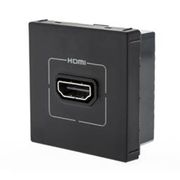 Tomada Áudio/Vídeo HDMI Quadrado Embutida Preta 1 Módulo 615092PT Pial Plus