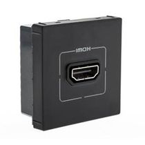 Tomada Áudio/Vídeo HDMI Quadrado Embutida Preta 1 Módulo 615092PT Pial Plus