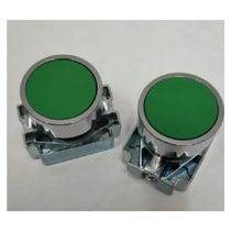 Botão Frontal Redondo Metálico Verde 22,5mm Pulso Soco SLMRN2 Steck