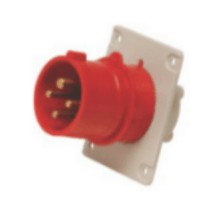 Plugue Industrial Embutir Macho 3 Polos + Terra 32A 380-440V Vermelho NN4246 Steck