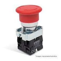 Front Bot Cogumelo Metalico Vermelho F22,5Mm Gir Destrav SLMFN1R4 Steck