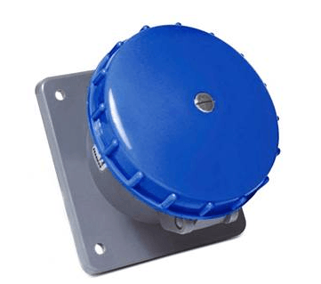 Tomada Embutir 3 Polos + Terra 125A 250V Cz/Az 9H IP67 A4649