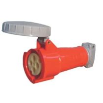 Plugue Industrial Acop Fêmea 3 Polos + Terra 32A 380/440V Vermelho N4253W Steck