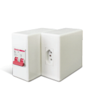 Caixa Elet Montada Termoplástico Sobrepor 1Tom 2 Polos + Terra 20A SPR2000 Steck