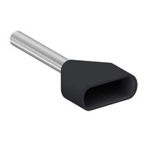 Terminal Elétrico Tubular Duplo (Ilhos) Pre-Isolado 1,5mm2 Preto H1,5/16D - Conexel