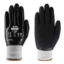 Luva Proteção Corte Polietileno Preto Palma Nitrila Edge 48929 Tamanho 9 Ansell