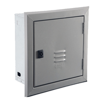 Caixa Telefonia Embutir Aço Cinza C/Fecho 400X400X135mm FMCH Cemar Legrand