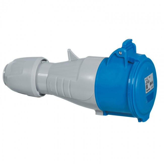 Tomada Embutir 2 Polos + Terra 32A 100/130V Amarelo 4H IP44 SN3244