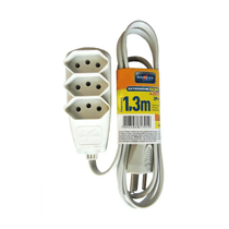 Extensao Eletrica Regua 250V 10A Fem 3 Tom 2P+T Gelo 1,3M DN1791 - Daneva Legrand