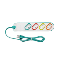 Extensao Eletrica Regua 10A Fem 4Tom 2P+T Turquesa 3M DN1843 - Daneva Legrand