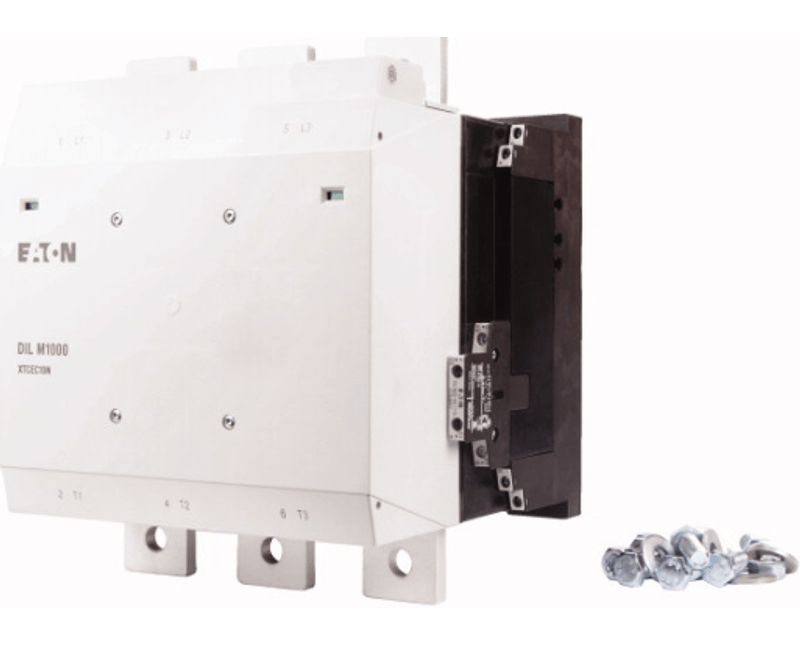 Contator 3P 1000A 1000Vca 50/60Hz 2Na+2Nf DILM100022RAC500 Eaton | Imagem ilustrativa - Peça ampliada do produto.