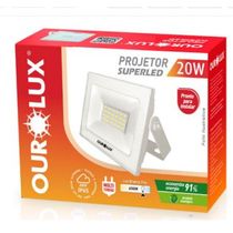 Refletor de LED Alumínio Branco Ip65 20W 6500K 03261A Ourolux