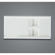 Faceplate 2 Enc Rj45 Fech Creme Canaleta FPWCB2 - Hellermann