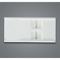 Faceplate 2 Enc Rj45 Fech Creme Canaleta FPWCB2 - Hellermann