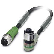 Conector Sensor Jumper M/F Rt/Ang 3P M12 3M SAC3PM12MS3,0PURM12FR2LB Phoenix Contact