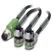 Conector Sensor M/F Y 3P M12 3M SAC3PM12Y2X3,0PURM12FR2LB Phoenix Contact