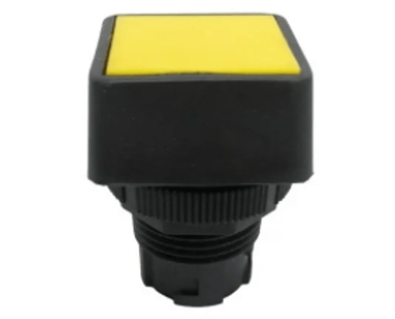 Botão Quadrado Amarelo 22Mm QP204 | Dimensional - Dimensional