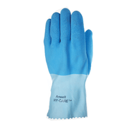 Luva Látex Natural Azul Antiderrapante Longo - Tamanho 10 - HY-CARE 62-400 - Ansell - CA 25850