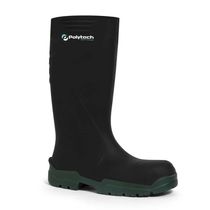 Bota Profissional Poliuretano Preta Cano Longo Com Forro Sem Bico 91FPUL600 Tamanho 37 CA 35047 Bracol