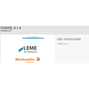 Fusivel Cartucho 0,1A C9039200000 Weidmuller Conexel