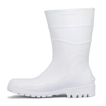 Bota Prof PVC Branca Cano Curto Com Forro Bico De Aço 85BPC200 Tamanho 42 CA 26586 Bracol