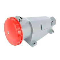 Tomada Industrial Não Metálica Sobrepor Fêmea Tripolar + Terra 63A 380/440V Vermelha S4506 Steck