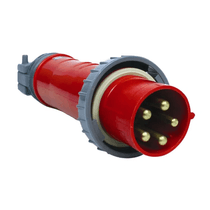 Plugue Energia Industrial Macho Termoplástico Tripolar + Terra 16A 380/440V Vermelho S4076W Steck
