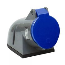 Tomada Industrial Não Metálica Sobrepor Fêmea Bipolar + Terra 16A 220/240V Azul S3006 Steck