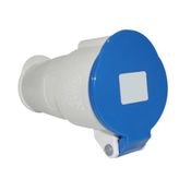 Tomada Industrial Não Metálica Extensão (Móvel/Acoplamento) Fêmea Bipolar + Terra 32A 200/250V Azul N3256 Steck