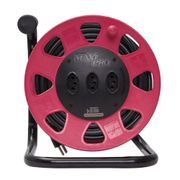 Extensão Elétrica Carretel 250V 20A Macho 3 Tomadas Na Saída Bipolar + Terra 30M DN1547 Daneva