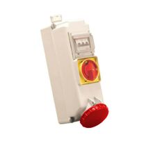 Tomada Industrial Não Metálica Sobrepor Fêmea Tripolar Terra 63A 380/440V Vermelha Com Bloqueio Mecânico S4506B Steck