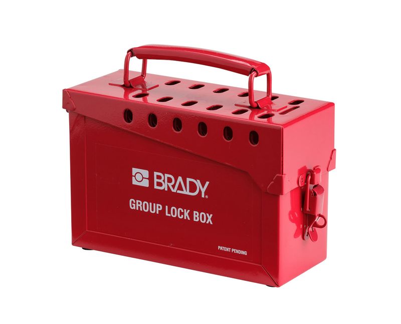 Caixa Travamento Portátil Metálica Vermelha 65699 Brady - Dimensional
